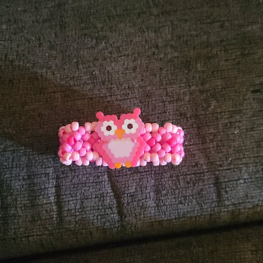 Owl Rave/Festival Kandi bracelet